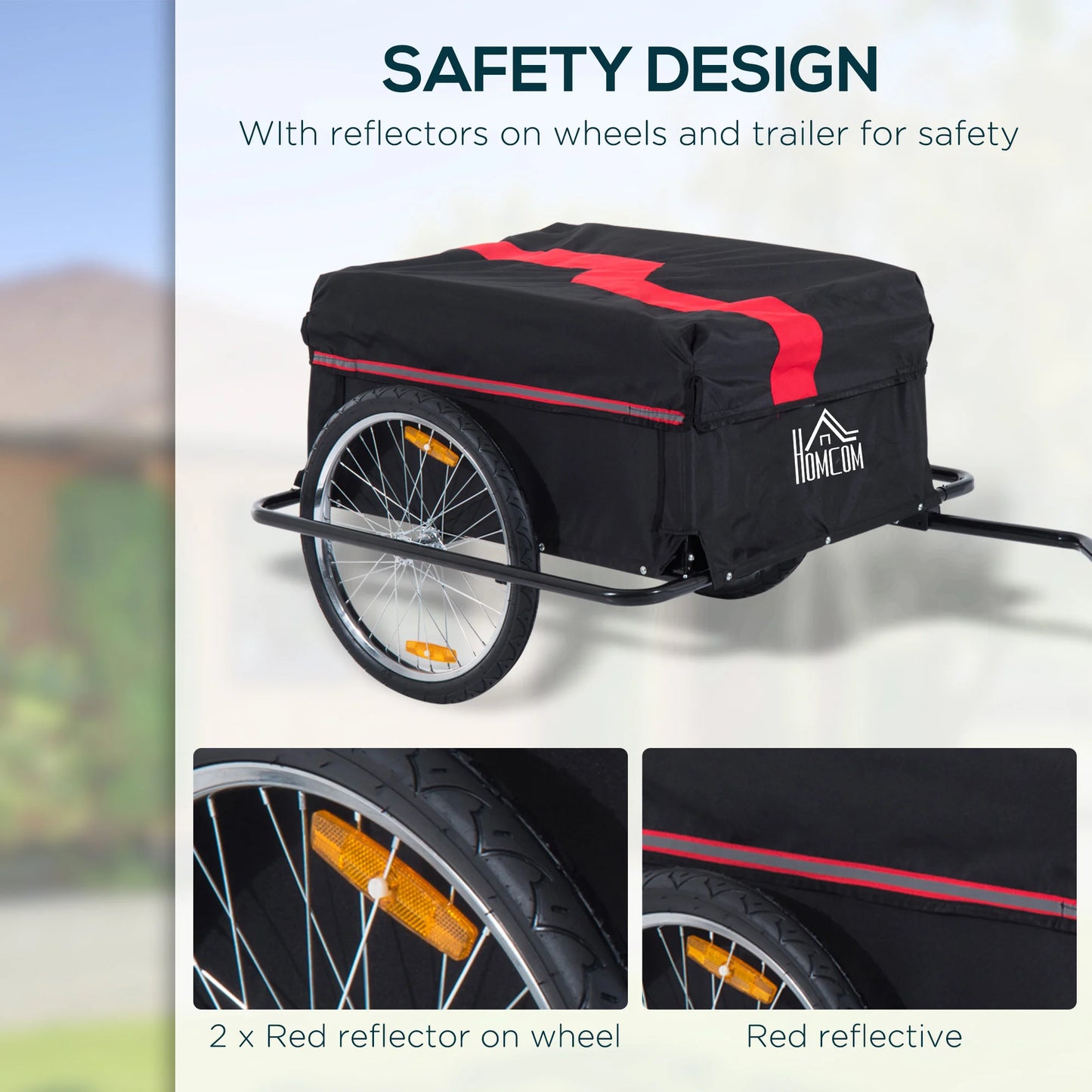 Two-Wheel Bicycle Large Cargo Trailer with Folding Storage