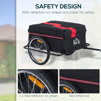 Two-Wheel Bicycle Large Cargo Trailer with Folding Storage