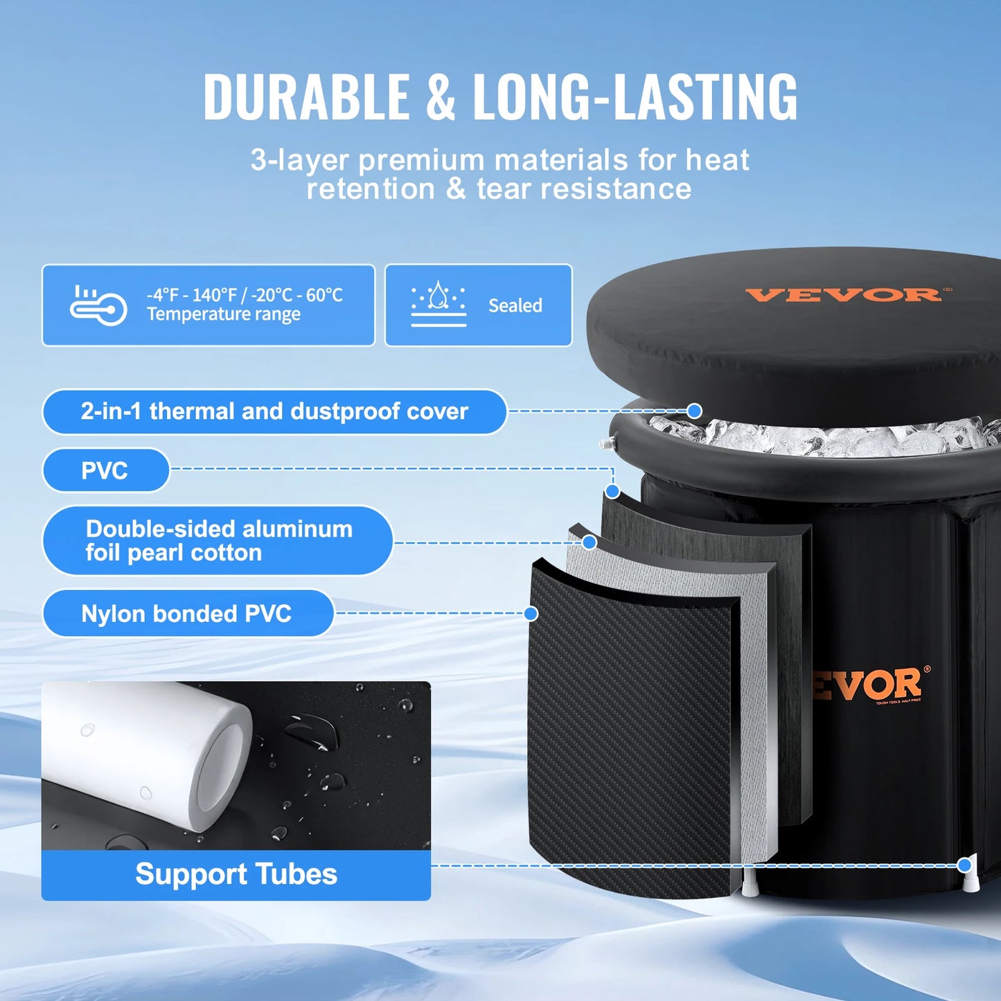 Portable Ice Barrel Pool Cold Water Therapy