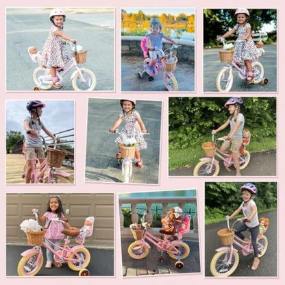 12 Inch Girls Bike with Training Wheels for 2-12 Years Old