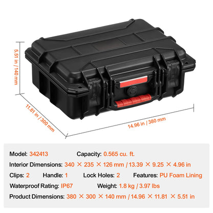 Weatherproof Heavy Duty Protective Case w/ Pre-cut Foam