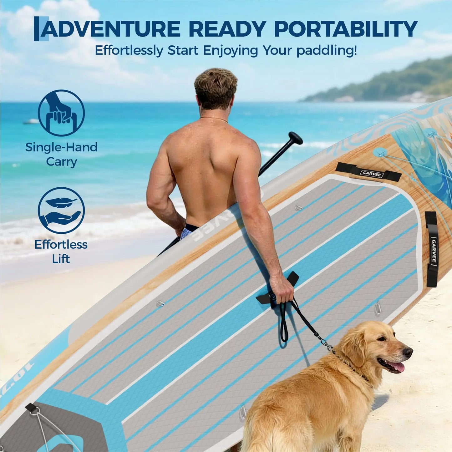 10.6 Ft Inflatable Stand Up Paddle Board 450LBS Capacity