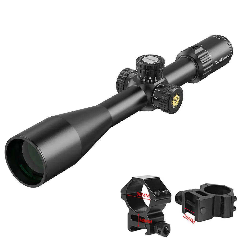 24X50 SFP Riflescope Second Focal Plane Side Parallax Optical Sights