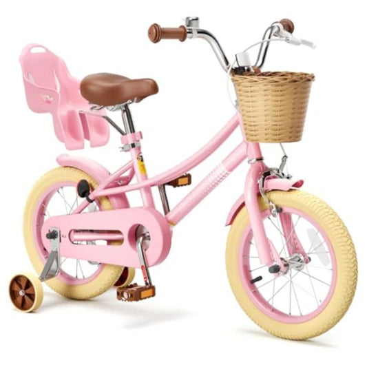12 Inch Girls Bike with Training Wheels for 2-12 Years Old