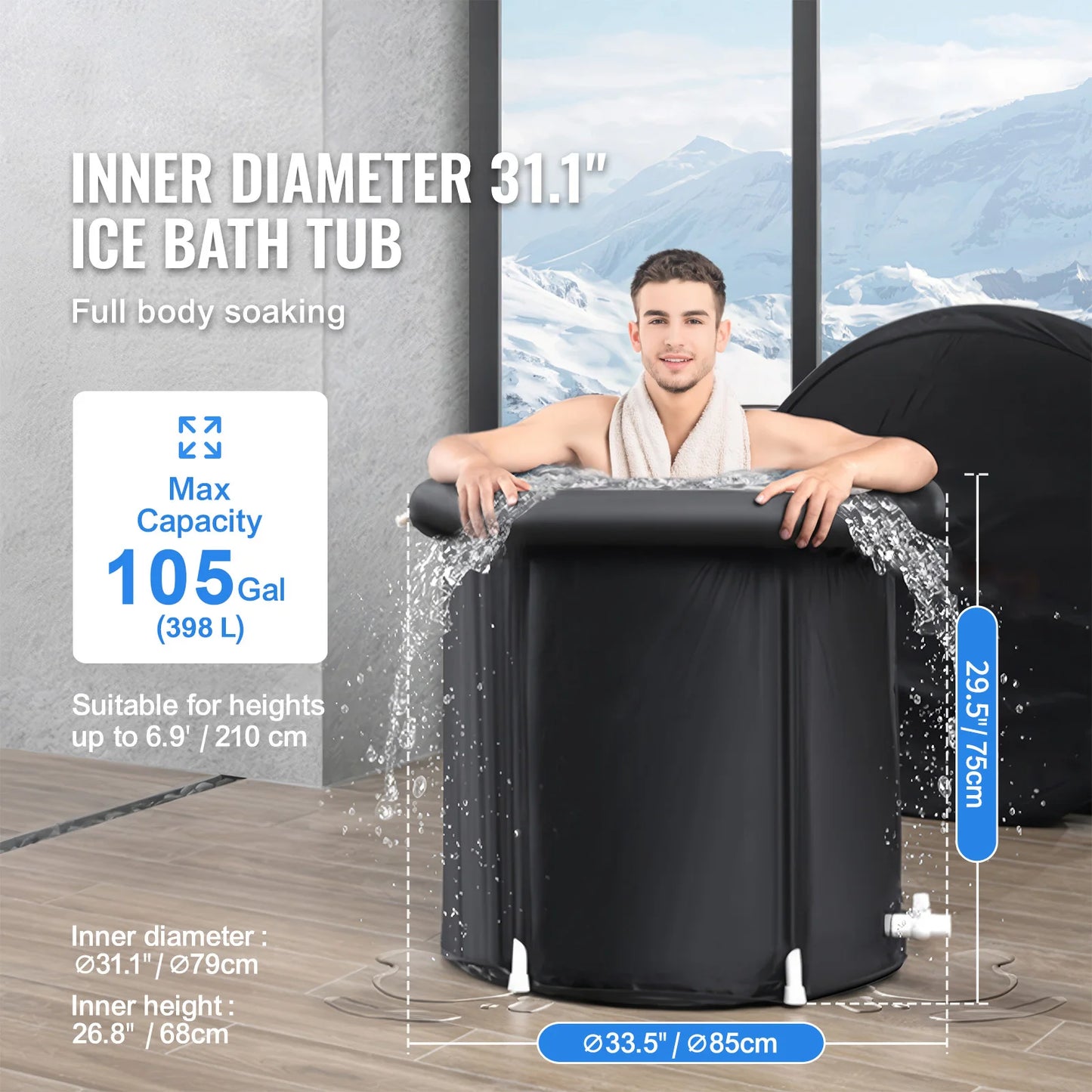 Cold Water Therapy Plunge Tub for Athletes