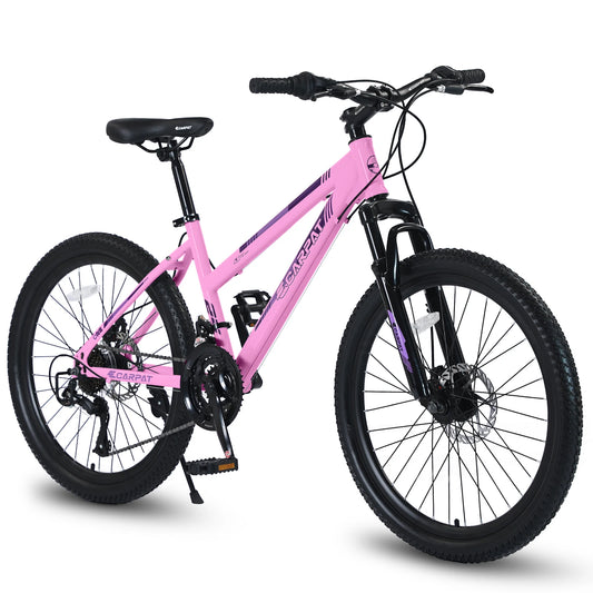 Mountain Bike 24 26 Inch Wheels, 21-Speed Disc