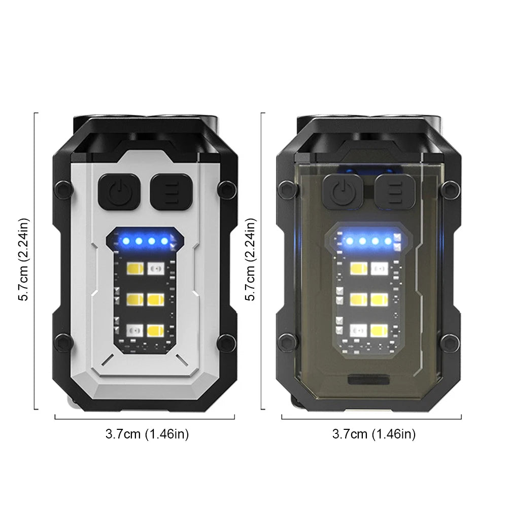 Super Bright Flashlight USB Charging Super Bright Torch 180LM Portable Keychain Light Multifunctional for Camping Fishing Walking