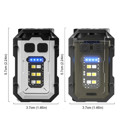 Super Bright Flashlight USB Charging Super Bright Torch 180LM Portable Keychain Light Multifunctional for Camping Fishing Walking