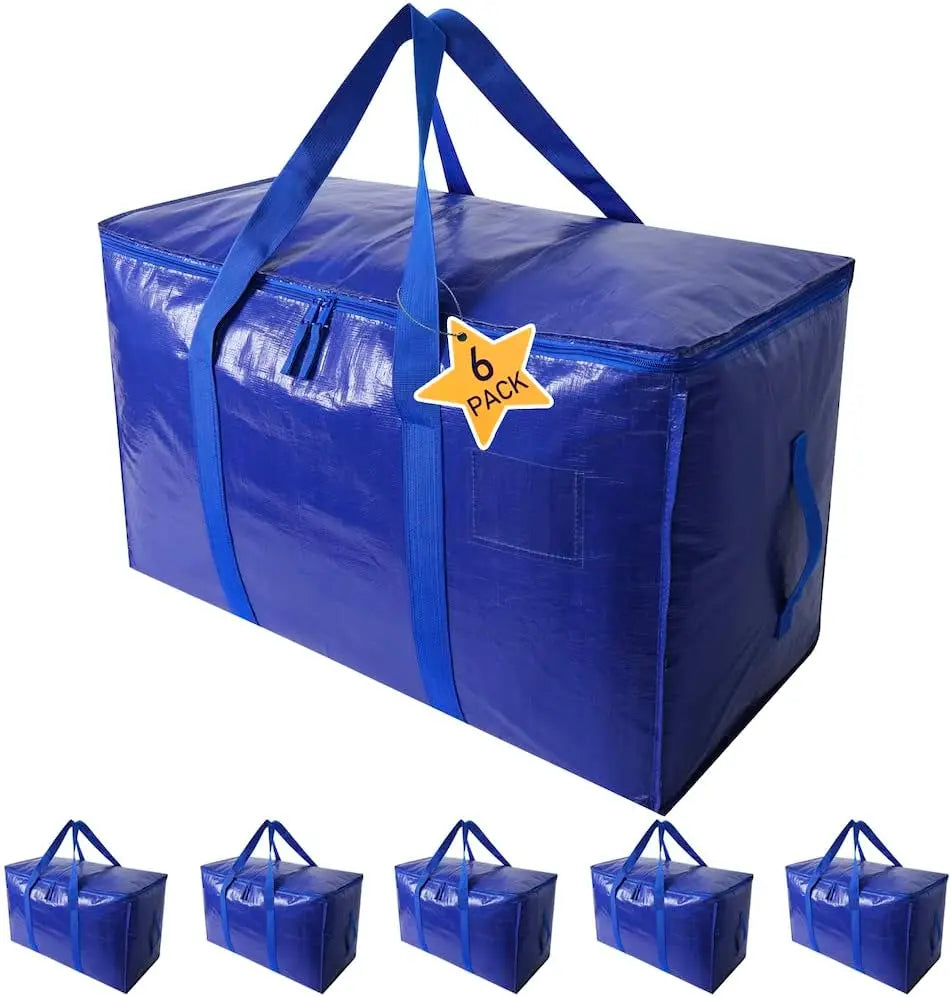 6 Pack Extra Large Heavy Duty Moving Bags Waterproof