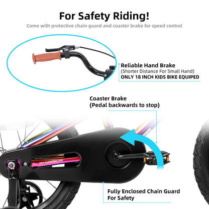 Kids Bike for Boys Girls Ages 2-9 Years Old, 12 14 16 18 Inch BMX Style
