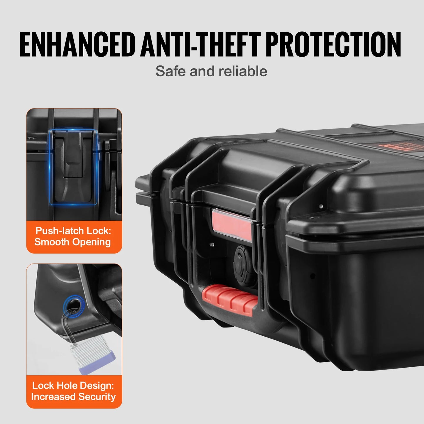 Weatherproof Heavy Duty Protective Case w/ Pre-cut Foam