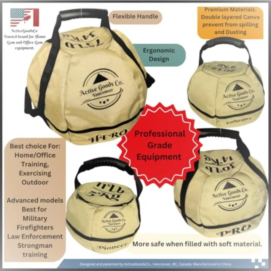 Kettlebell Sandbag multiple sizes from 11Lb to 75Lb