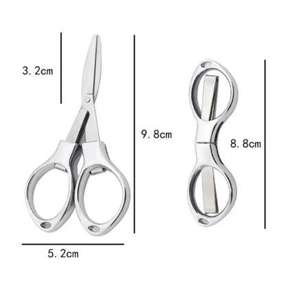 1~4PCS Stainless Steel Anti-Rust Portable Folding Scissors