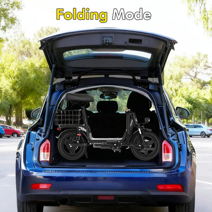 48V 10Ah Electric Bike Escooter with rack & Rear Basket for Adults
