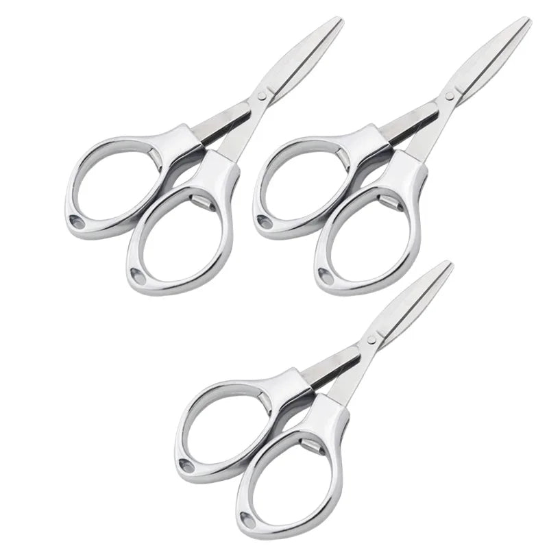 1~4PCS Stainless Steel Anti-Rust Portable Folding Scissors