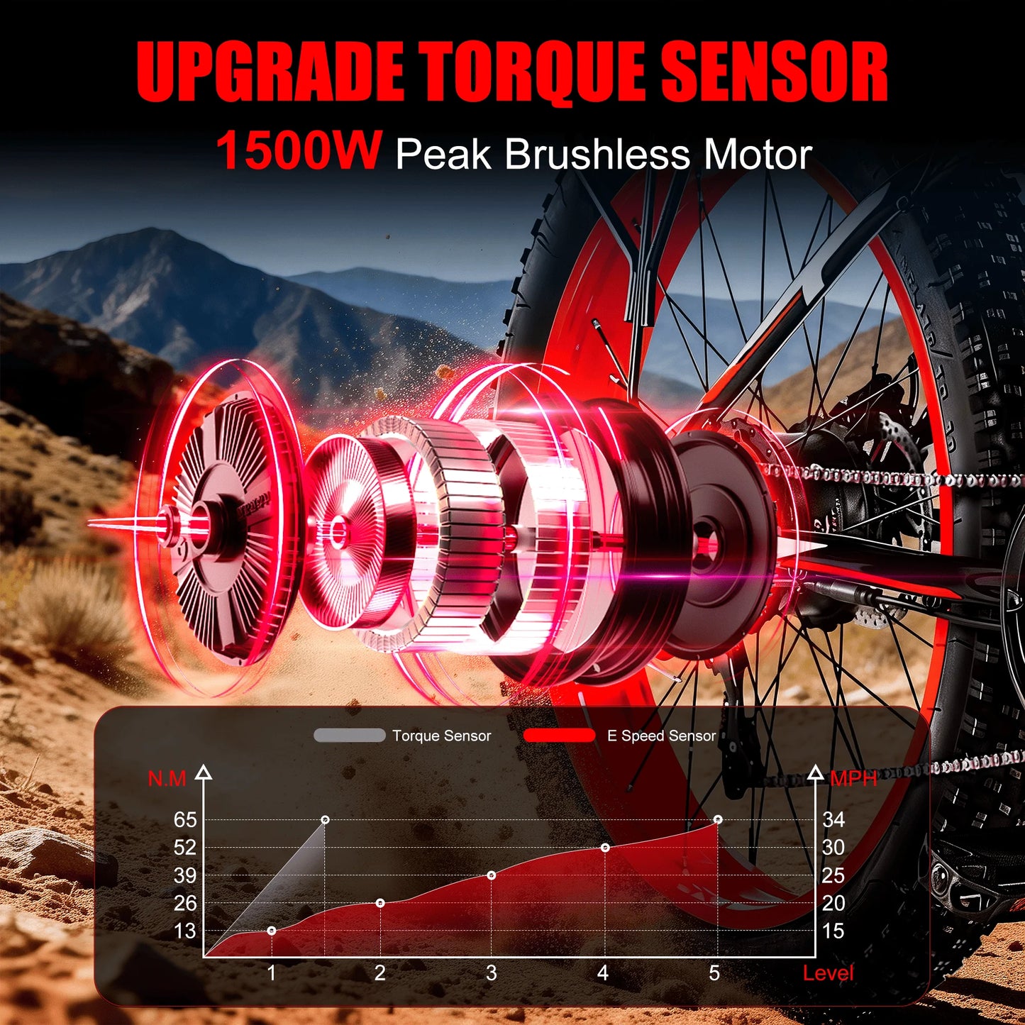 1500W Electric Bike 48V 15Ah Battery