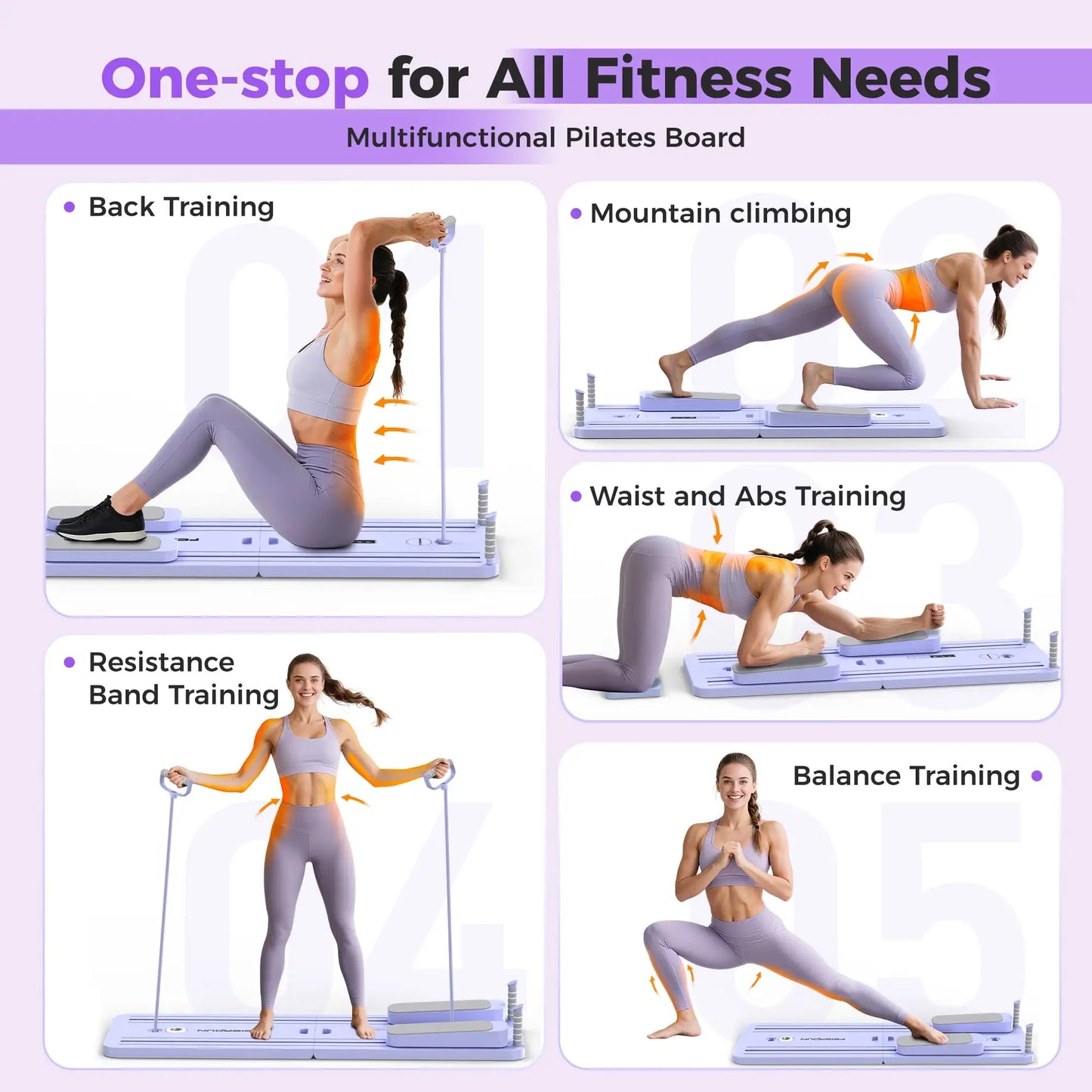 5 in 1 Folding Pilates Board