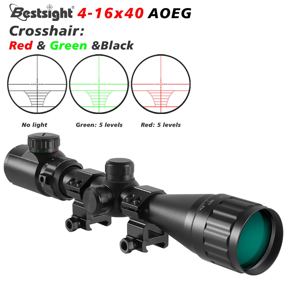 4-16X40 AOE Optics Hunting Scope Red&Green Dot Illuminated