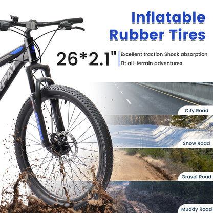 Full Suspension Mountain Bike 24/26/27.5 Inch,