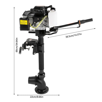 4HP 55cc 4-Stroke Outboard Motor,