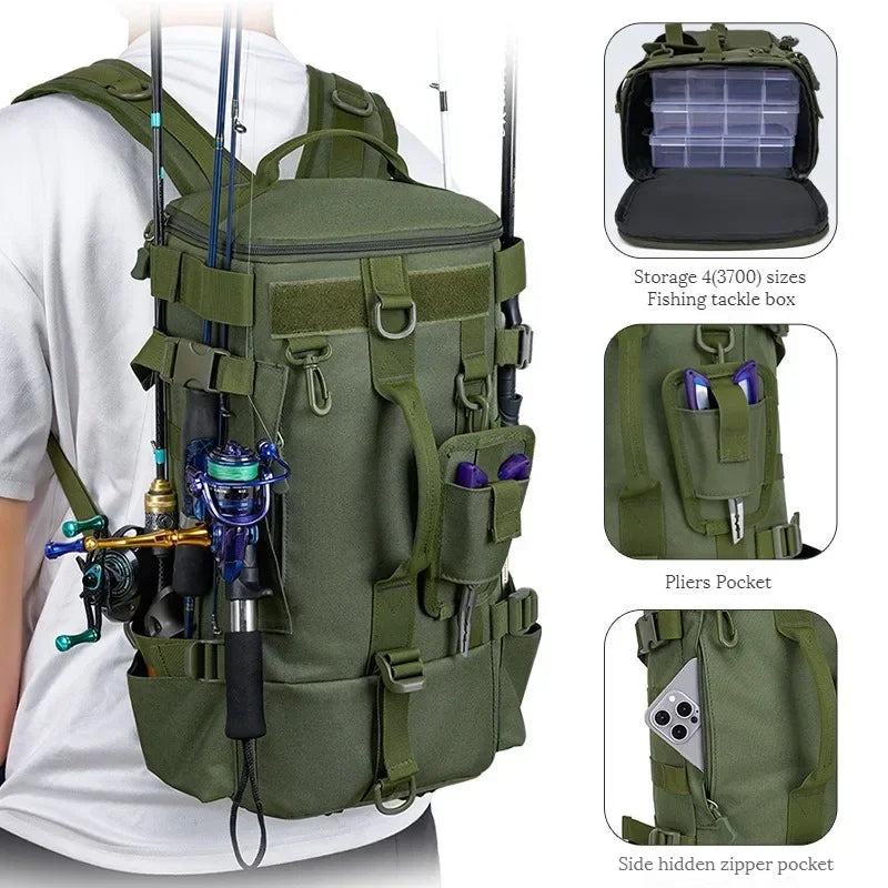 Multifunctional Fishing Backpack Rod Storage